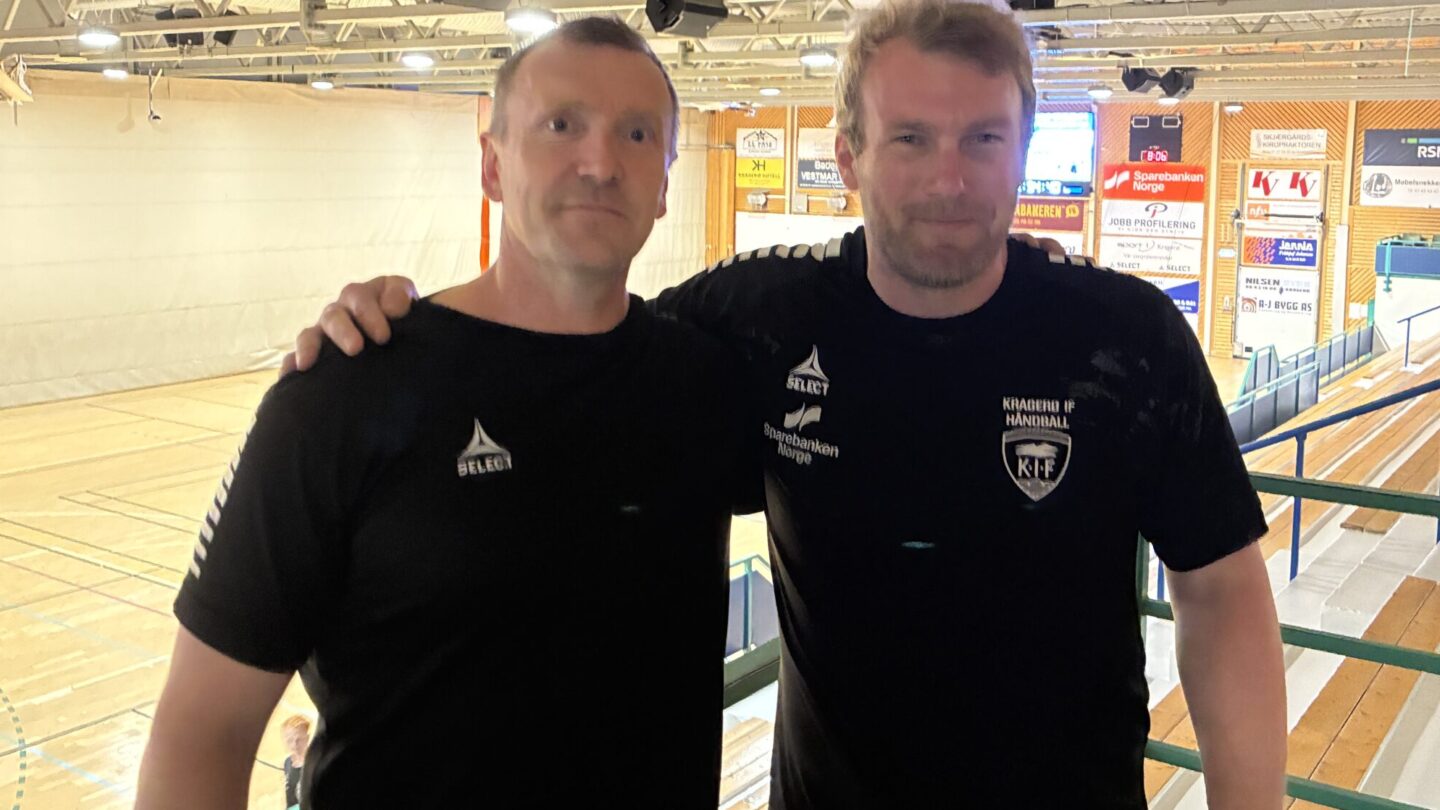 Sportslig leder Andrè Sæteren, og avtroppende hovedtrener Eirik Heia Pedersen